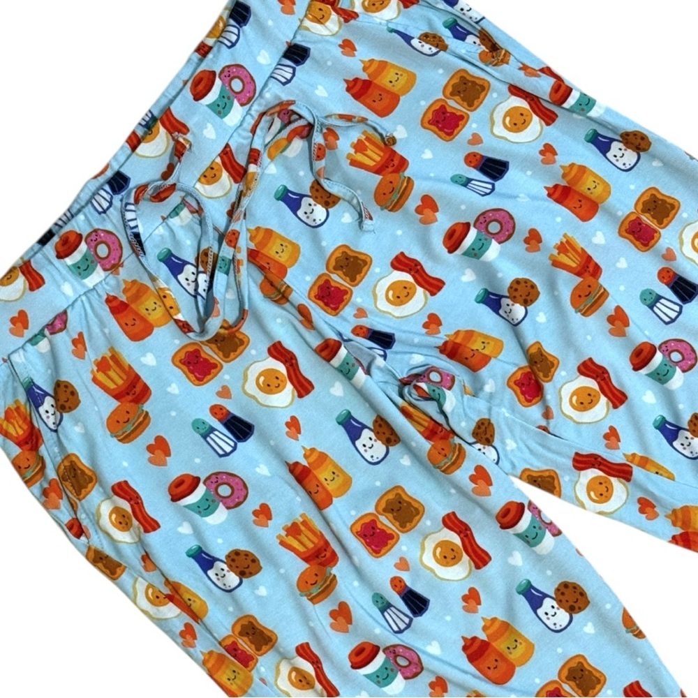 Little Bum Bums Bamboo Pajama Pants Women’s Small – Breakfast Print - Picture 3 of 6